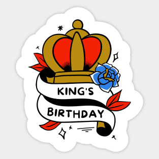 kings Birthday Sticker